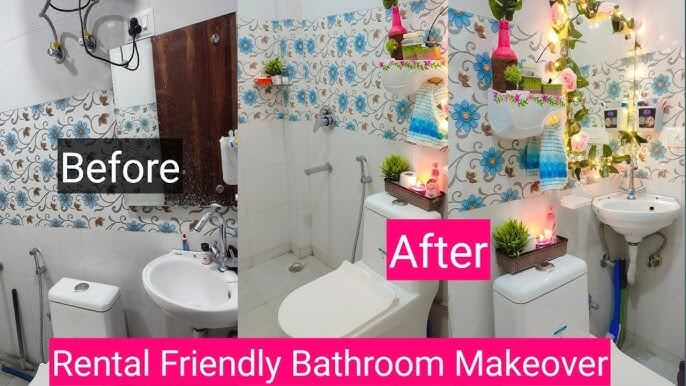 Decorate a Bathroom without Drilling