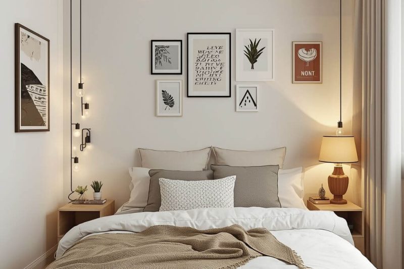 No Drill Bedroom Wall Decor for Renters (What Actually Works)