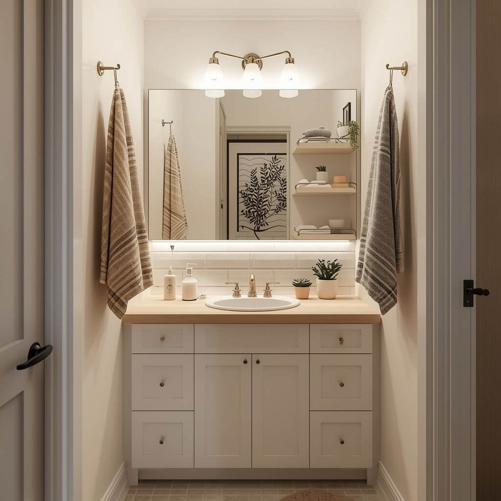 No Drill Small Bathroom Decoration