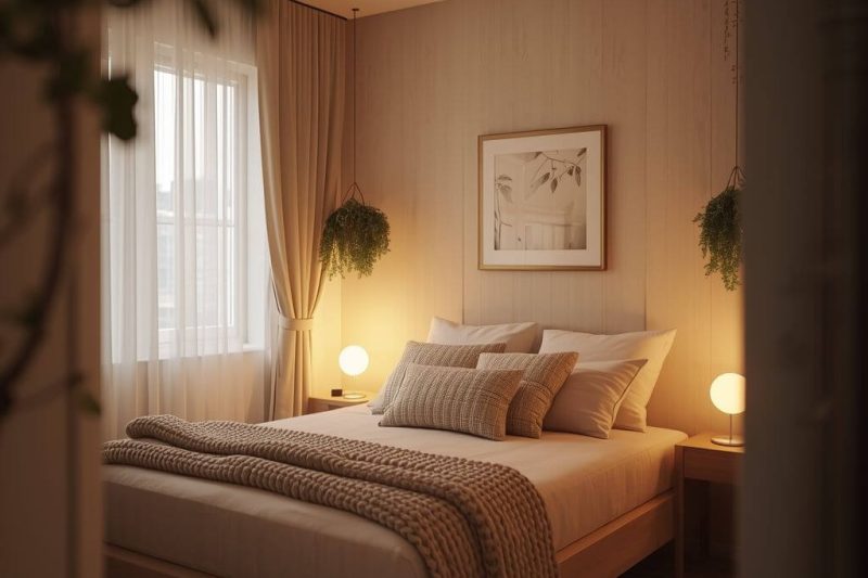 how to make a rental bedroom cozy