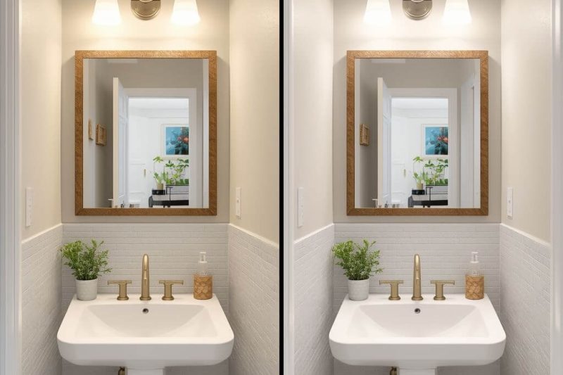 how to upgrade a rental bathroom cheaply
